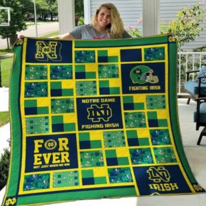 Notre Dame Fighting Irish Quilt Blanket Varsity Essence Comfort 1