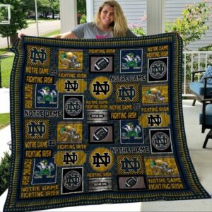 Notre Dame Fighting Quilt Blanket…