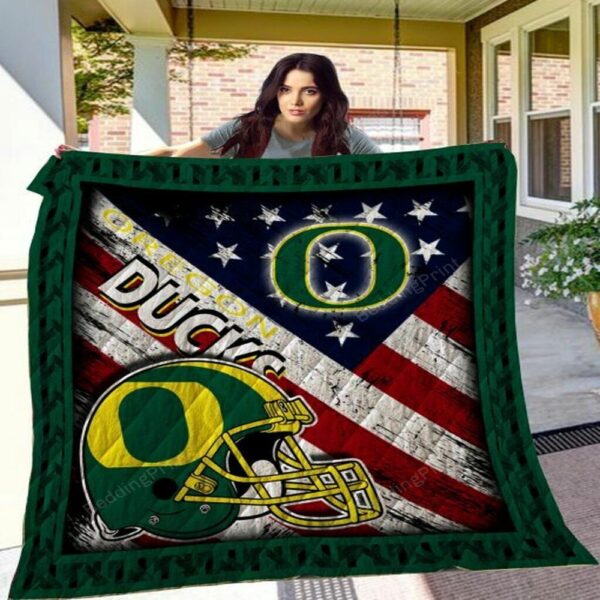 Oregon Ducks Quilt Blanket Uplifting Spirit Oasis