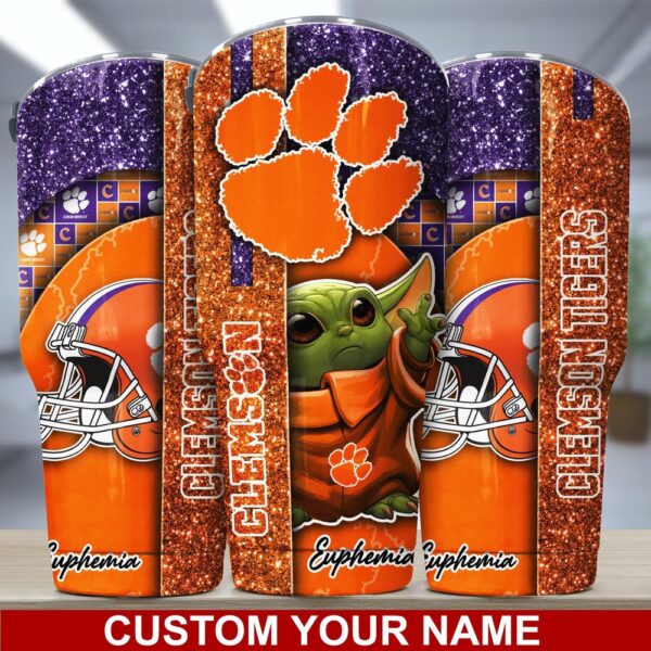 Personalized NCAA Clemson Tigers Skinny Tumbler Campus Pride On Ice