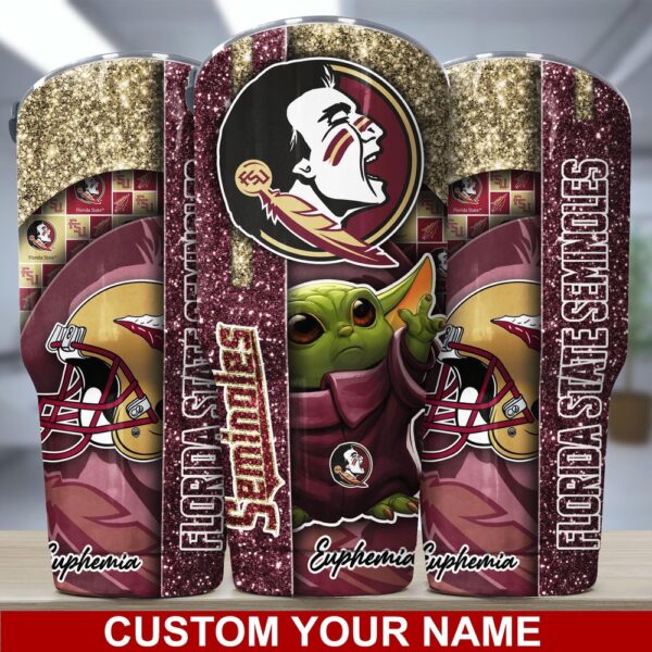 Personalized NCAA Florida State Seminoles Skinny Tumbler Streamlined Glory Sips