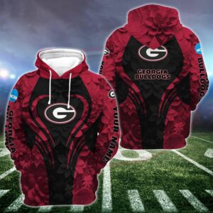 Personalized NCAA Georgia Bulldogs Hoodie Leggings Casual Chic Duo Set