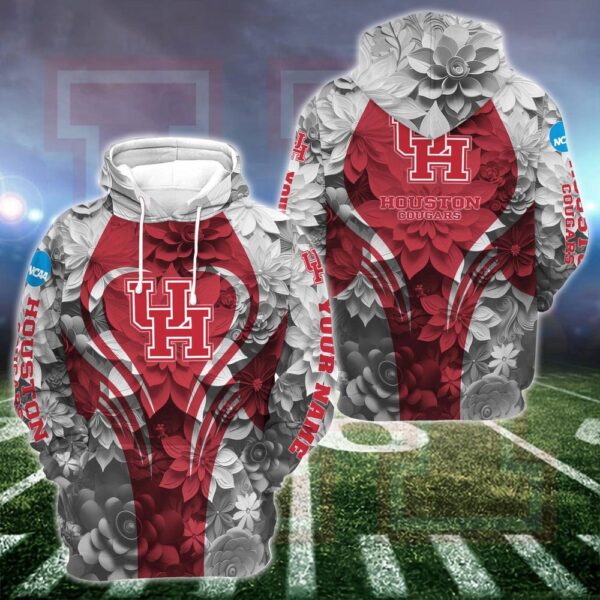 Personalized NCAA Houston Cougars Hoodie Leggings Casual Chic Duo Set