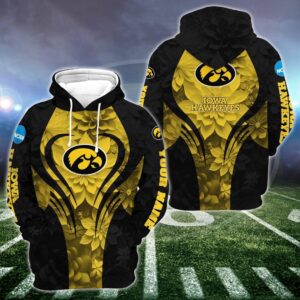 Personalized NCAA Iowa Hawkeyes Hoodie Leggings Casual Chic Duo Set 1