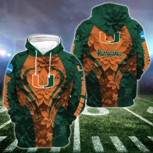 Personalized NCAA Miami Hurricanes Hoodie Leggings Casual Chic Duo Set 1