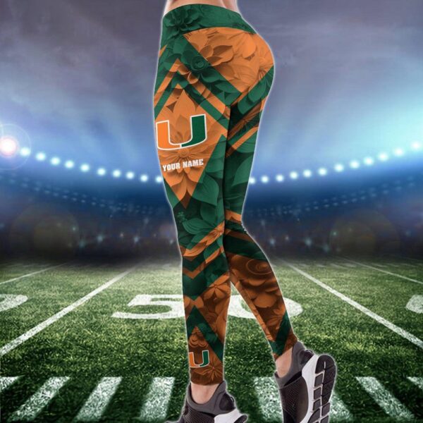 Personalized NCAA Miami Hurricanes Hoodie Leggings Casual Chic Duo Set