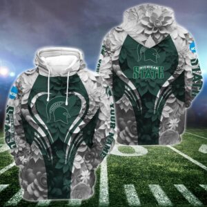 Personalized NCAA Michigan State Spartans Hoodie Leggings Casual Chic Duo Set 1