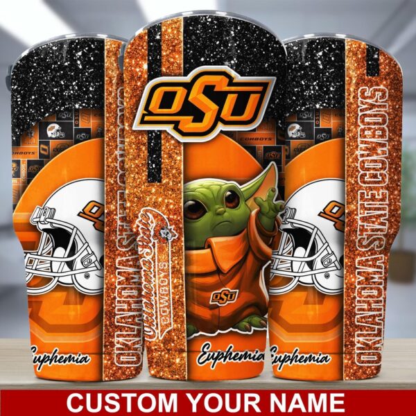 Personalized NCAA Oklahoma State Cowboys Skinny Tumbler Campus Pride On Ice