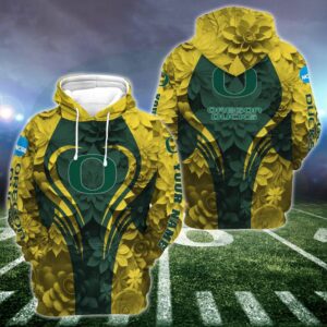 Personalized NCAA Oregon Ducks Hoodie Leggings Casual Chic Duo Set 1