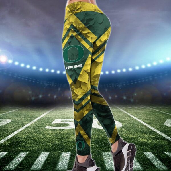 Personalized NCAA Oregon Ducks Hoodie Leggings Casual Chic Duo Set