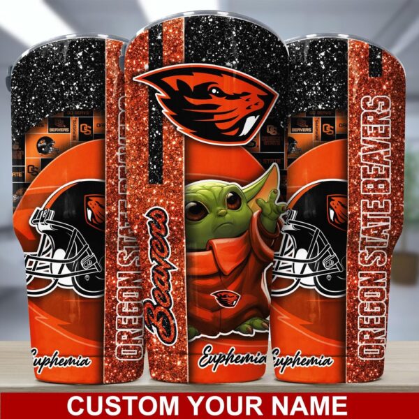 Personalized NCAA Oregon State Beavers Skinny Tumbler Streamlined Glory Sips