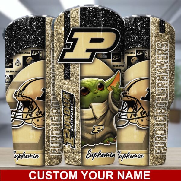 Personalized NCAA Purdue Boilermakers Skinny Tumbler Game Day Cheer Vibes