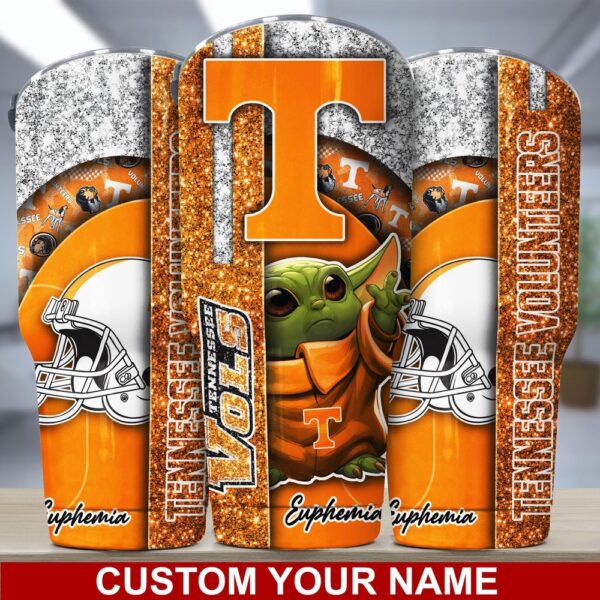 Personalized NCAA Tennessee Volunteers Skinny Tumbler Streamlined Glory Sips