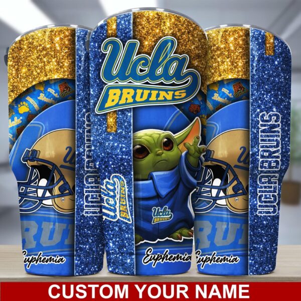 Personalized NCAA UCLA Bruins Skinny Tumbler Game Day Cheer Vibes