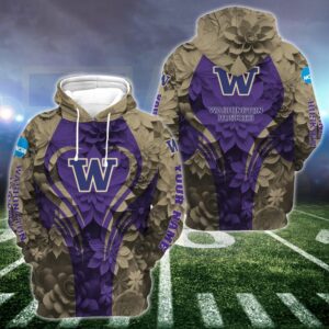 Personalized NCAA Washington Huskies Hoodie Leggings Casual Chic Duo Set 1