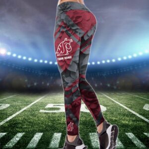 Personalized NCAA Washington State Cougars Hoodie Leggings Casual Chic Duo Set 2