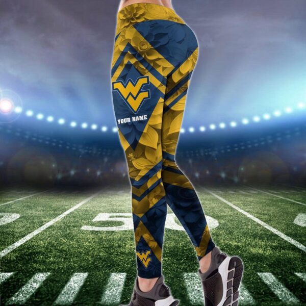 Personalized NCAA West Virginia Mountaineers Hoodie Leggings Casual Chic Duo Set