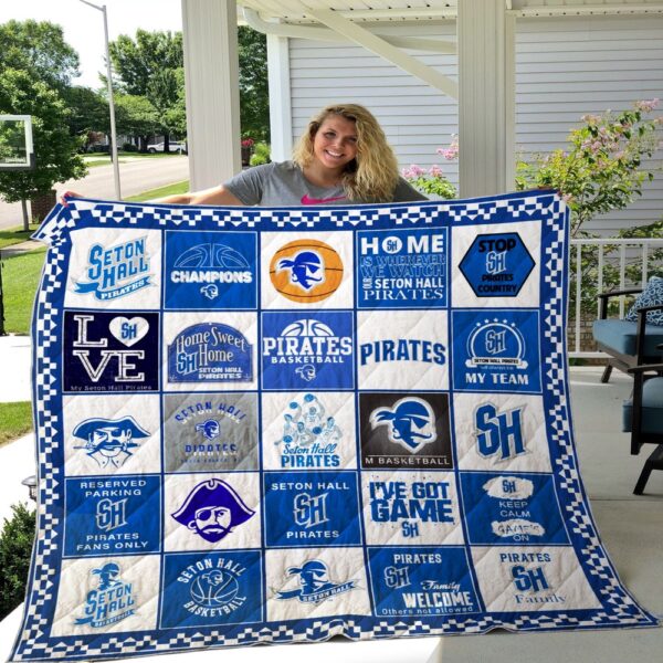 Seton Hall Pirates Quilt Blanket Proud Varsity Refuge