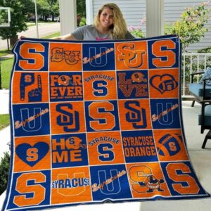 Syracuse Orange Quilt Blanket Collegiate Style Cozy 1