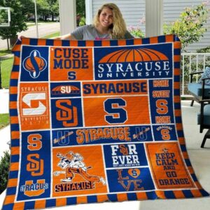 Syracuse Orange Quilt Blanket Team…