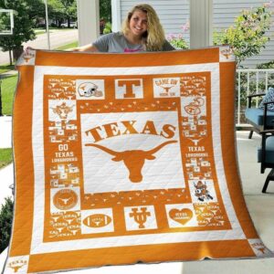 Texas Longhorns Quilt Blanket Sporty…