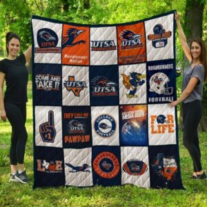 UTSA Roadrunners Quilt Blanket Chic Campus Snuggle 1