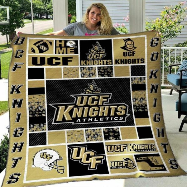 Ucf Knights Quilt Blanket Cheerful Victory Throw