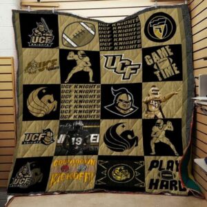 Ucf Knights Quilt Blanket Game Time Essence Cover 1