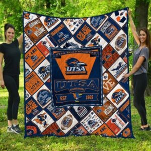 Utsa Roadrunners Quilt Blanket Champion Spirit Snuggle 1