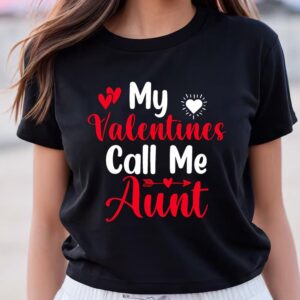 Valentines Womens Shirts Aunt Valentines Day Gift From Nephew And Niece Womens T Shirt 2