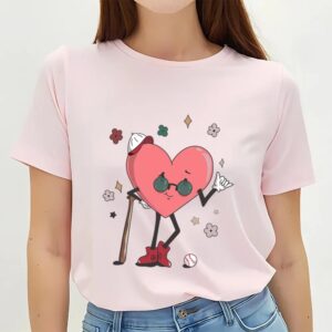 Valentines Womens Shirts Baseball Heart Shirt Retro Baseball Valentines Day T Shirt 3