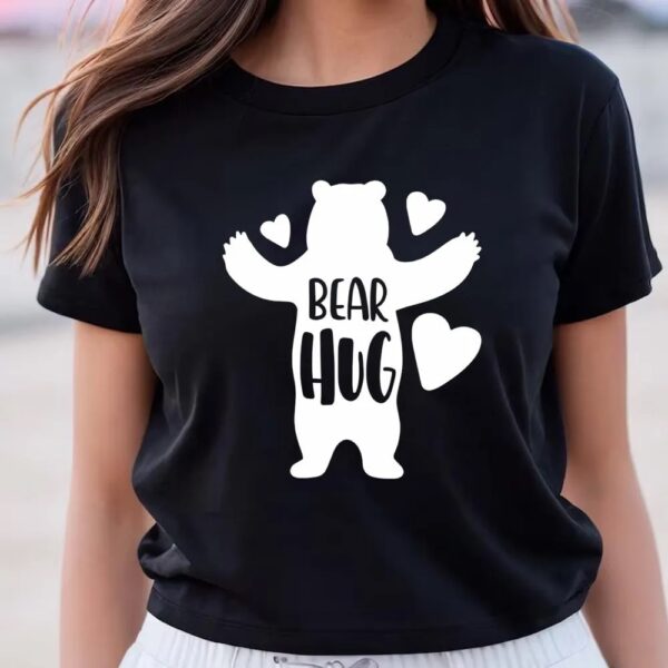 Valentines Womens Shirts, Bear Hug Wildlife Animal Valentine Shirt