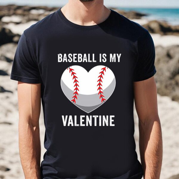 Valentines Womens Shirts, Boys Valentines Day Baseball Player Softball Girls Gifts T-Shirt