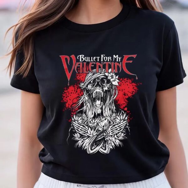 Valentines Womens Shirts, Bullet For My Valentine Flower T-Shirt