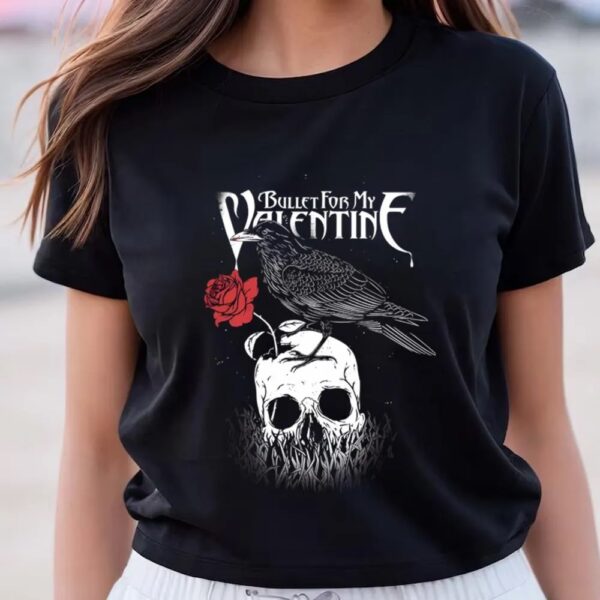 Valentines Womens Shirts, Bullet For My Valentine Raven T-Shirt