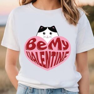 Valentines Womens Shirts Cat Be My Valentine T Shirt 3