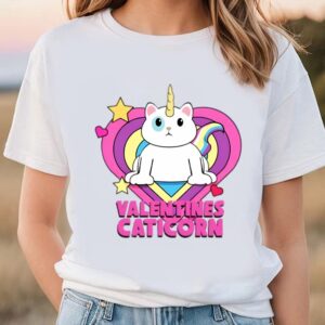 Valentines Womens Shirts, Caticorn Valentine…