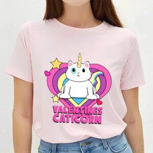 Valentines Womens Shirts Caticorn Valentine T Shirt 3