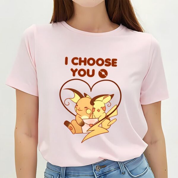 Valentines Womens Shirts, Cute Valentine Pokemon Couple Valentine’s Day T-Shirt