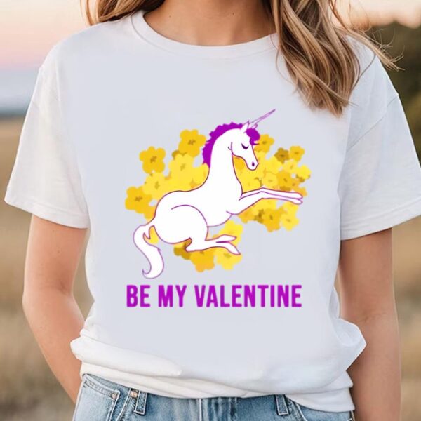 Valentines Womens Shirts, Cute Valentine Unicorn Valentine’s Day T-Shirt