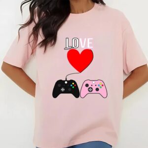 Valentines Womens Shirts Cute Valentines Day Shirt Video Game T Shirt 3