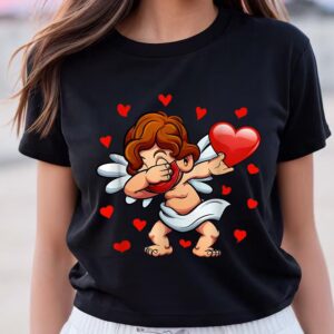 Valentines Womens Shirts Dabbing Cupid Face Mask Dab Dance Valentine Gifts T shirt 1