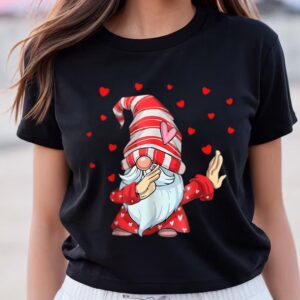 Valentines Womens Shirts Dabbing Gnome Heart Happy Valentines Day Shirt 1