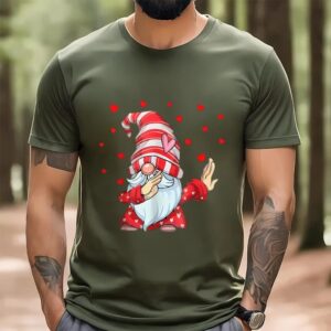 Valentines Womens Shirts Dabbing Gnome Heart Happy Valentines Day Shirt 3