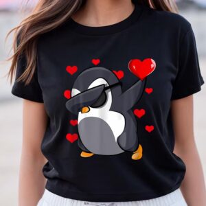 Valentines Womens Shirts, Dabbing Penguin…