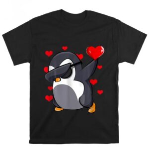 Valentines Womens Shirts Dabbing Penguin Dab Dance Valentines Day T shirt 3