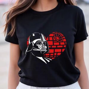 Valentines Womens Shirts Darth Vader Death Star Heart Valentine Shirt 3