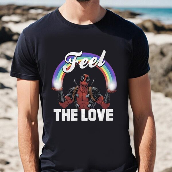 Valentines Womens Shirts, Deadpool Feel The Love Marvel Comics T-Shirt