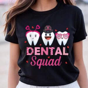 Valentines Womens Shirts Dental Squad Cute Tooth Funny Valentines Day Dentist Gifts Shirt 2