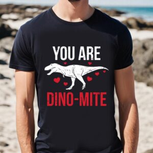 Valentines Womens Shirts Dino Mite Dinosaur Valentine Day Shirt 1